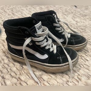 Vans black/white Hightop Skater Sneakers size US 13 Youth